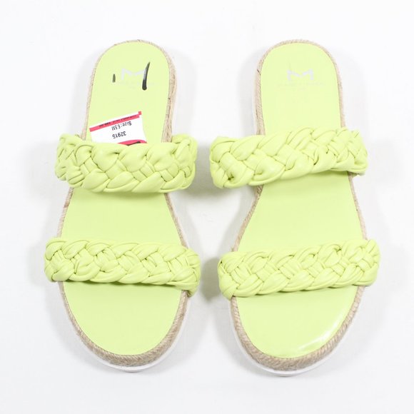 Marc Fisher Jaimee Espadrille Slide Sandal - Lime Green 6.5M - Picture 3 of 5